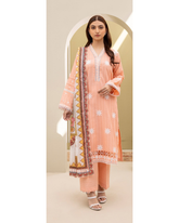 3-PC unstitched Printed Lawn By Zellbury | 0074